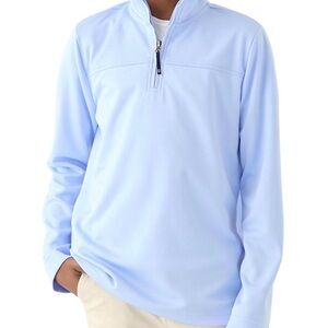 Crown & Ivy Kids Light Blue Quarter-Zip Polo